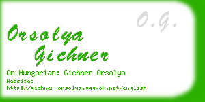 orsolya gichner business card